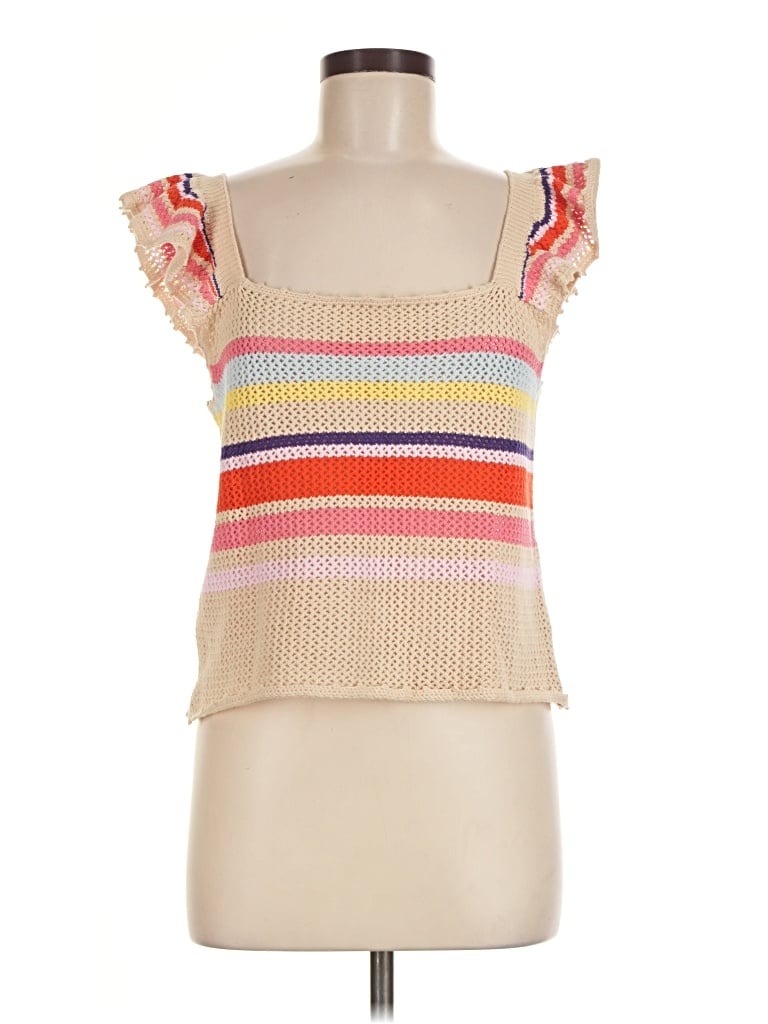 Pre-owned Rails Sleeveless Top Tan Sweetheart Neckline Tops