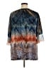One World Blue Short Sleeve Blouse Size 1X - photo 2