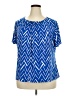 Calvin Klein Blue Short Sleeve Blouse Size 2X - photo 1