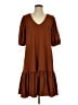 Gibson Latimer Solid Brown Casual Dress Size L - photo 1