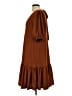 Gibson Latimer Solid Brown Casual Dress Size L - photo 5