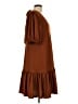 Gibson Latimer Solid Brown Casual Dress Size L - photo 4