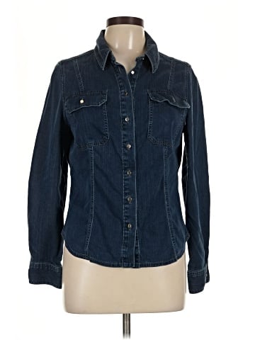 White House Black Market Long Sleeve Button-Down Shirt (view 1)