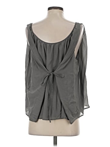 Garnet Hill 3/4 Sleeve Silk Top (view 2)