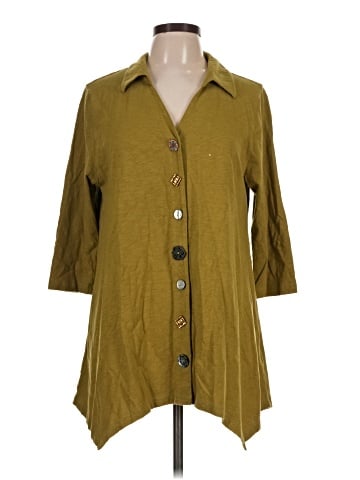 Soft Surroundings 3/4 Sleeve Button-Down Shirt (view 1)