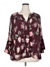 Fever Burgundy 3/4 Sleeve Blouse Size 3X - photo 1
