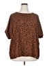 Emery Rose Polka Dots Brown 3/4 Sleeve T-Shirt Size 5X - photo 1