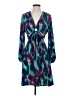 Bold Elements 100% Polyester Print Teal Cocktail Dress Size 4 - photo 1