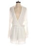 L Space 100% Rayon Solid Ivory Romper Size L - photo 1