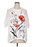 Jess & Jane Graphic White 3/4 Sleeve Blouse Size XL - photo 1