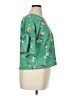 Twine & String Green Short Sleeve Blouse Size XL - photo 4