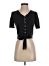 Blue Rain Black Short Sleeve Top Size XXS - photo 1