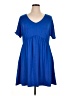 Unbranded Solid Blue Casual Dress Size XL - photo 1