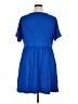 Unbranded Solid Blue Casual Dress Size XL - photo 2
