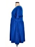 Unbranded Solid Blue Casual Dress Size XL - photo 5