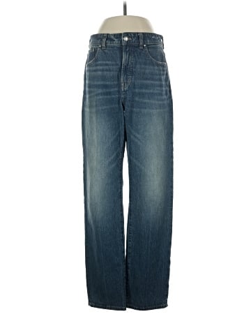 Madewell The Curvy Longline Straight Jean in Greendale Wash (view 1)