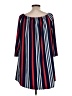 No Comment Stripes Blue Casual Dress Size L - photo 2