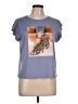 Love J Animal Print Blue Short Sleeve T-Shirt Size L - photo 1