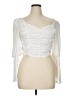 Lulus 100% Polyester Ivory 3/4 Sleeve Blouse Size XL - photo 1