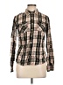 Roots 100% Cotton Plaid Brown Long Sleeve Button-Down Shirt Size L - photo 1
