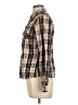 Roots 100% Cotton Plaid Brown Long Sleeve Button-Down Shirt Size L - photo 5