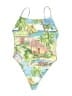 Assorted Brands Print Yellow One Piece Swimsuit Size L - photo 1