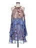 BCBGMAXAZRIA 100% Silk Paisley Blue Cocktail Dress Size XS - photo 1