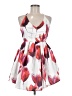 A'gaci 100% Polyester Floral White Cocktail Dress Size M - photo 1