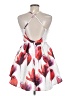 A'gaci 100% Polyester Floral White Cocktail Dress Size M - photo 2