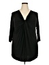Ellos Black 3/4 Sleeve Blouse Size 22 - photo 1