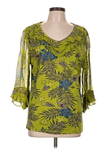 MULTIPLES 3/4 Sleeve Blouse (view 1)