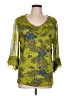 MULTIPLES 100% Rayon Green 3/4 Sleeve Blouse Size XL - photo 1