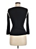 Max Mara Blue Black 3/4 Sleeve Top Size M - photo 2