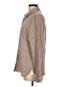 Ecru 100% Silk Stripes Brown Long Sleeve Silk Top Size L - photo 5