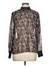 Hayden Animal Print Brown Long Sleeve Blouse Size L - photo 1
