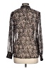 Hayden Animal Print Brown Long Sleeve Blouse Size L - photo 2