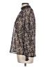 Hayden Animal Print Brown Long Sleeve Blouse Size L - photo 5
