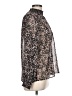 Hayden Animal Print Brown Long Sleeve Blouse Size L - photo 4