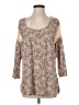 Jacqueline Riu Tan 3/4 Sleeve Top Size 4 - photo 1