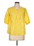 Boden 100% Cotton Yellow Short Sleeve Blouse Size 10 - photo 1