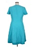 Liz Baker 100% Polyester Solid Teal Casual Dress Size 14 - photo 2