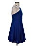 Lulus 100% Polyester Solid Blue Cocktail Dress Size S - photo 4