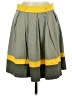 Ezra Color Block Green Gray Casual Skirt Size M - photo 1