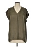 Everleigh 100% Polyester Green Short Sleeve Blouse Size L - photo 1