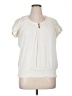 New York Laundry 100% Polyester Ivory Short Sleeve Blouse Size XL - photo 1