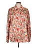 Fate 100% Polyester Floral Orange Long Sleeve Blouse Size L - photo 1
