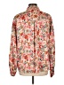 Fate 100% Polyester Floral Orange Long Sleeve Blouse Size L - photo 2