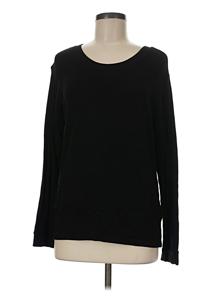 Pre-owned Monrow Long Sleeve T-shirt In Black