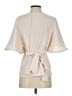 Sugar Lips Ivory Short Sleeve Blouse Size L - photo 2