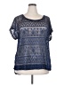 Cato Blue Short Sleeve Blouse Size 24W - photo 1